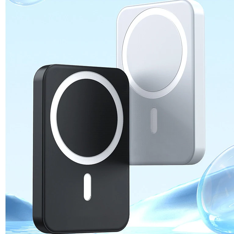 MagSafe-compatible magnetic wireless charging pad photographed from above